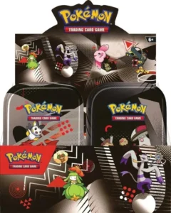 black bolt white flare unova mini tin display