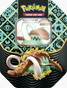 paldean fates great tusk ex tin