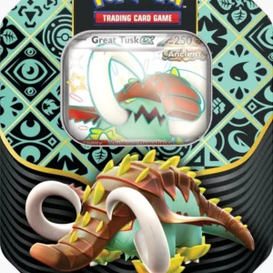 paldean fates great tusk ex tin